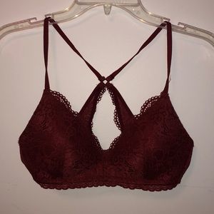 NWOT maroon lace Aerie bralette